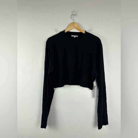 Cotton Citizen Tokyo Black Crop Top Relaxed Casual Shirt Women’s Sz M NWT - Picture 2 of 7